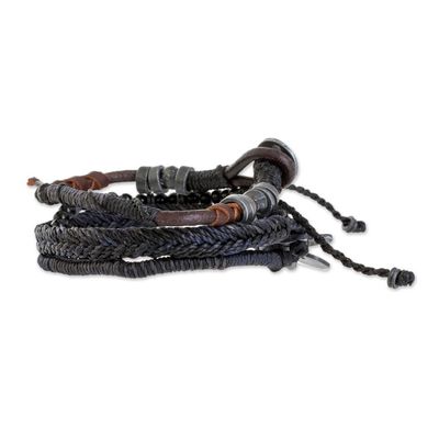 Alternate image for Set of 4 Hand Crafted Macrame Bracelets Rugged Highlands
