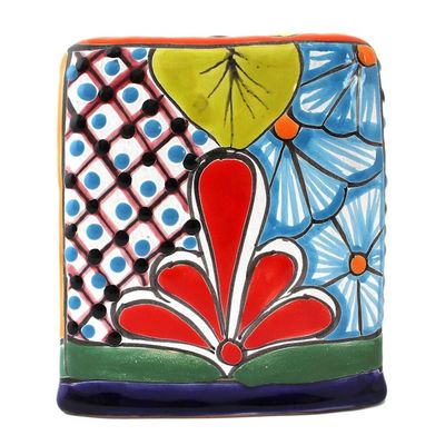 Alternate image for Hand-Painted Talavera Ceramic Tissue Box Cover from Mexico Folk Art Convenience