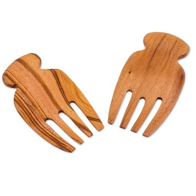 Alternate image for Handcrafted Jobillo Wood Salad Forks from Guatemala Homemade Delights