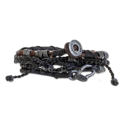 Alternate image for Set of 4 Hand Crafted Macrame Bracelets Rugged Highlands