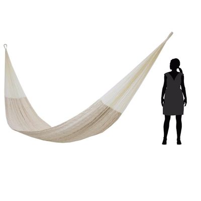 Alternate image for Handcrafted Cotton Solid Mayan Hammock Single Natural Comfort