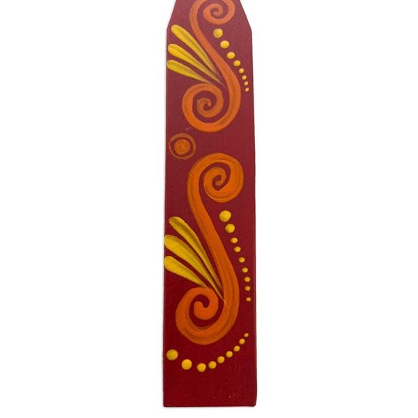 Alternate image for Hand Crafted Mexican Copal Wood Bookmark with Tropical Owl Reading Owl