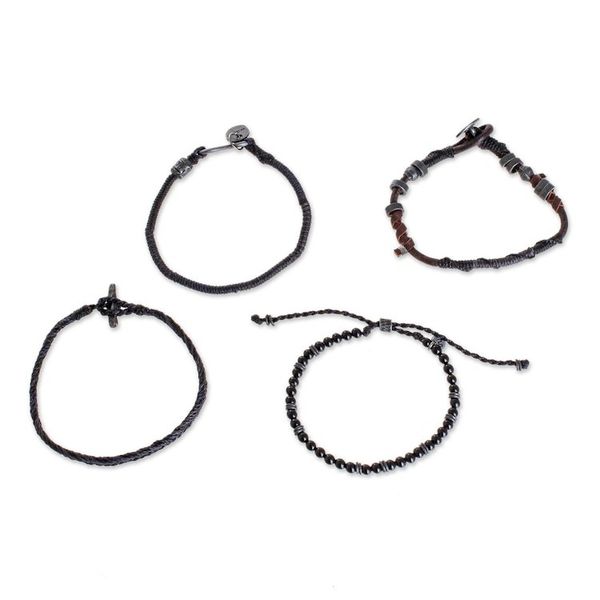 Alternate image for Set of 4 Hand Crafted Macrame Bracelets Rugged Highlands