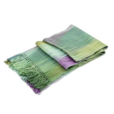 Alternate image for Handwoven 100 Rayon Wrap Scarf from Guatemala Smooth Breeze