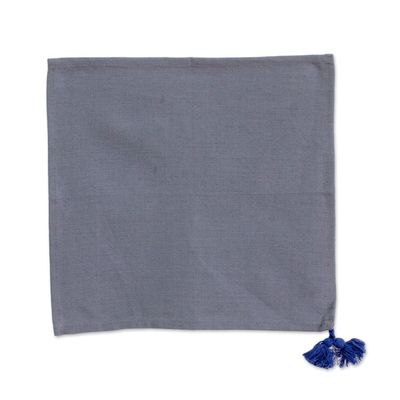 Alternate image for Cotton Table Linen Set 4 in Graphite from Guatemala Striped Paths in Graphite