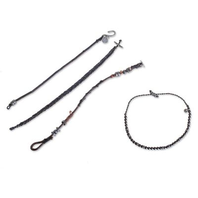 Alternate image for Set of 4 Hand Crafted Macrame Bracelets Rugged Highlands