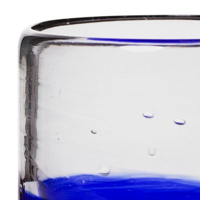 Alternate image for Handcrafted Carafe and Glass Set Pair Blue Wave