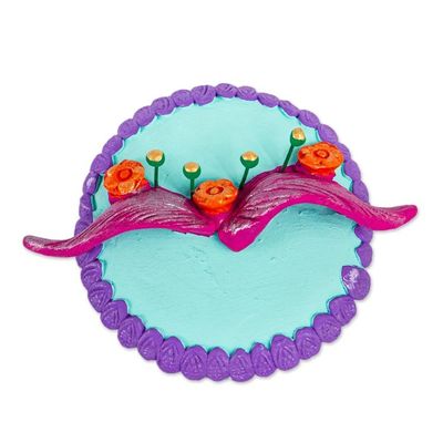 Alternate image for Mexican Catrina Sculpture Handmade from Ceramic La Catrina Gabriella