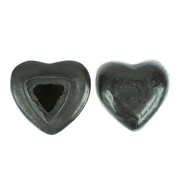Alternate image for Barro Negro Black Ceramic Mini Jewelry Box Crafted in Mexico Heart Drops