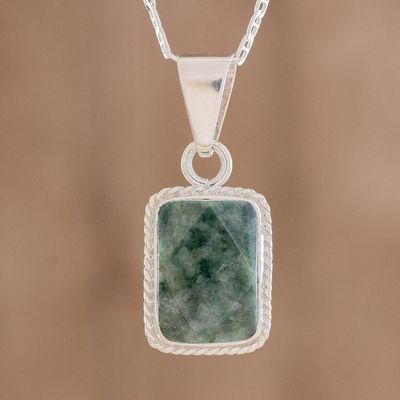 Alternate image for Faceted Jade Pendant Necklace from Guatemala Roped Facets