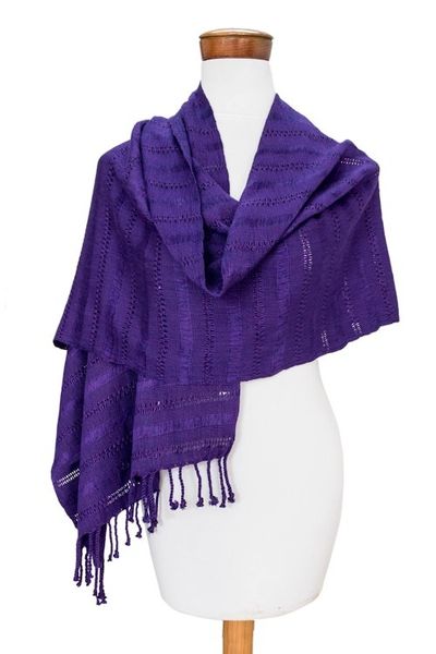 Alternate image for All-Cotton Purple Shawl Imperial