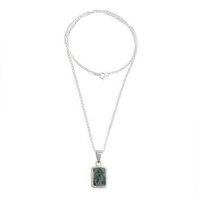 Alternate image for Faceted Jade Pendant Necklace from Guatemala Roped Facets