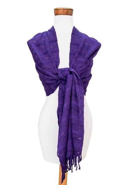Alternate image for All-Cotton Purple Shawl Imperial