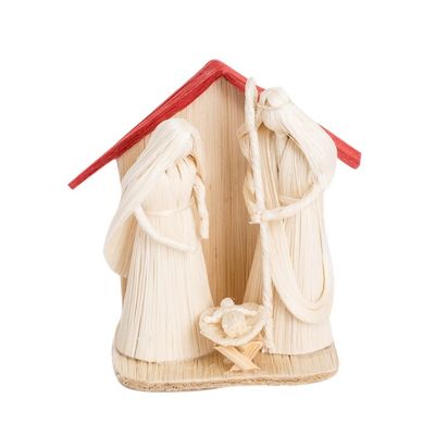 Alternate image for Handcrafted Natural White Natural Fiber Nativity Scene Nativity Love