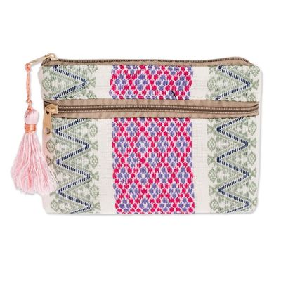 Alternate image for Artisan Crafted Cosmetic Case Diamond Flower