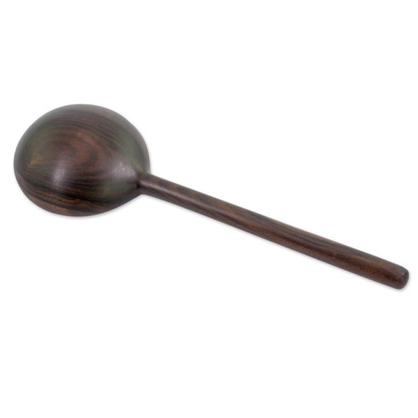 Alternate image for Handcrafted Dark Brown Cericote Wood Serving Spoon Dinner in Peten