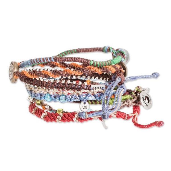 Alternate image for Colorful Glass Beaded Macrame Bracelets Set of 7 Histories