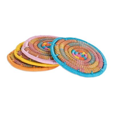 Alternate image for Handmade Pine Needle Coasters Set of 4 Natures Grace