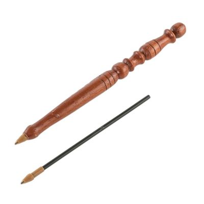 Alternate image for Hand Carved Mahogany Wood Pen Turn