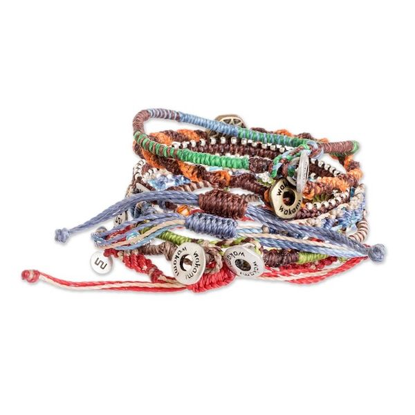 Alternate image for Colorful Glass Beaded Macrame Bracelets Set of 7 Histories