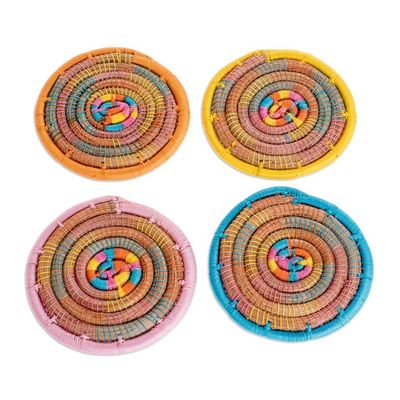 Alternate image for Handmade Pine Needle Coasters Set of 4 Natures Grace