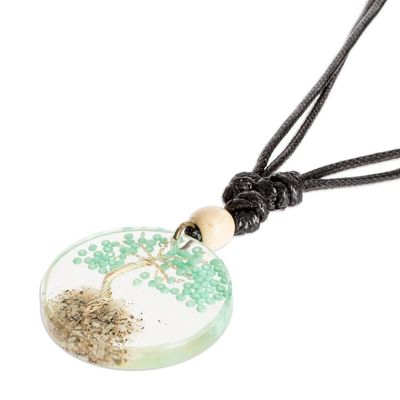 Alternate image for Mint Tree of Life Necklace Arbol de la Vida in Mint