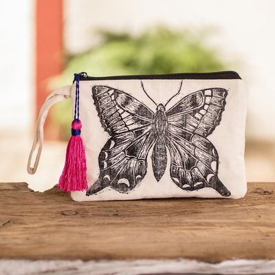 Alternate image for Block Print Cosmetic Bag Monarch