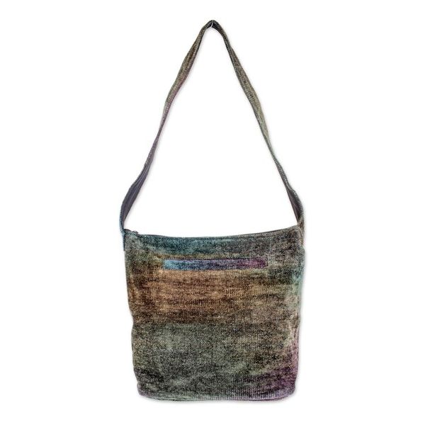 Alternate image for Hand Made Bamboo Chenille Shoulder Bag  Magic Forest