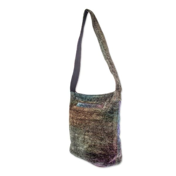 Alternate image for Hand Made Bamboo Chenille Shoulder Bag  Magic Forest