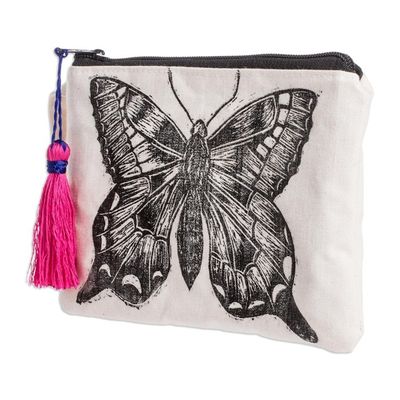 Alternate image for Block Print Cosmetic Bag Monarch