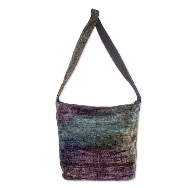 Alternate image for Hand Made Bamboo Chenille Shoulder Bag  Magic Forest