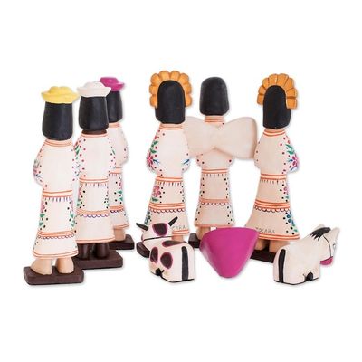 Alternate image for 10-piece Nativity Scene Hand-carved Wood from Guatemala Holy Gifts