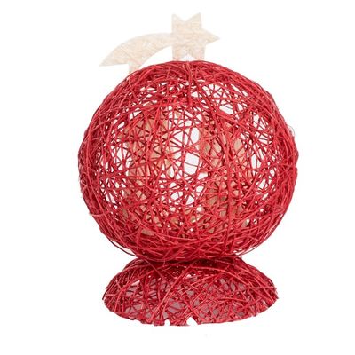 Alternate image for Red Handcrafted Natural Fiber Nativity Scene with Star Star Nativity in Red