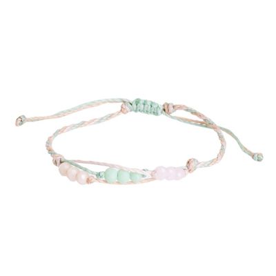 Alternate image for Handcrafted Beaded Cord Bracelet from Guatemala Bright Tomorrow in Mint