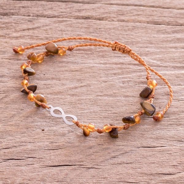 Alternate image for Handmade Tigers Eye Infinity Bracelet Infinite Summer