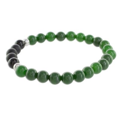 Alternate image for Mens Jade and Agate Beaded Stretch Bracelet from Costa Rica Awake