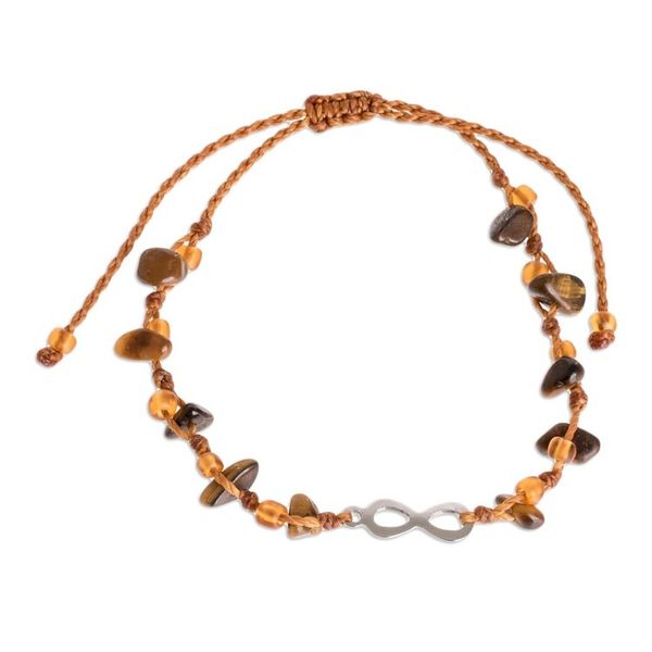 Alternate image for Handmade Tigers Eye Infinity Bracelet Infinite Summer