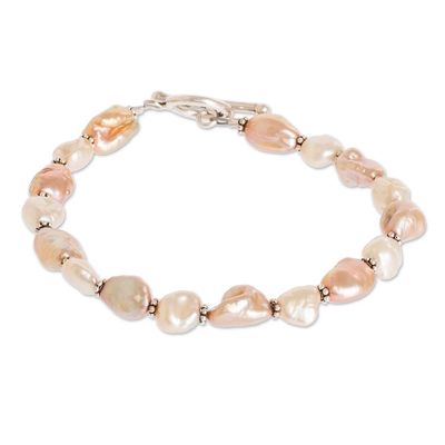 Alternate image for Cultured Baroque Pearl Bead Bracelet from Costa Rica Baroque Glow
