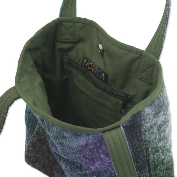 Alternate image for Bamboo chenille shoulder bag Forest Rainbow