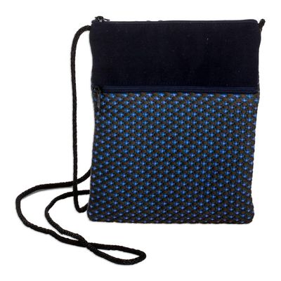 Alternate image for Embroidered Floral Patterned Cotton Sling in Indigo Spring Midnight