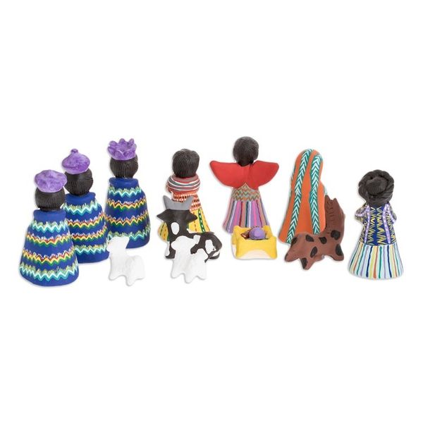 Alternate image for Unique Ceramic Nativity Scene Sculpture Set of 12 Chichicastenango