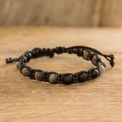 Alternate image for Beaded Macrame Unisex Bracelet Eye of Alajuela