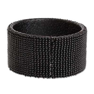 Alternate image for Black Skull Motif Cuff Bracelet Deadly One