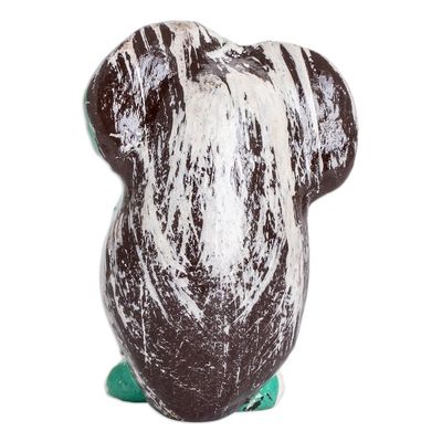 Alternate image for Hand-Painted Small Ceramic Owl Figurine from Guatemala Endearing Tecolote