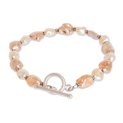 Alternate image for Cultured Baroque Pearl Bead Bracelet from Costa Rica Baroque Glow