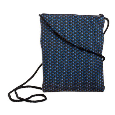 Alternate image for Embroidered Floral Patterned Cotton Sling in Indigo Spring Midnight