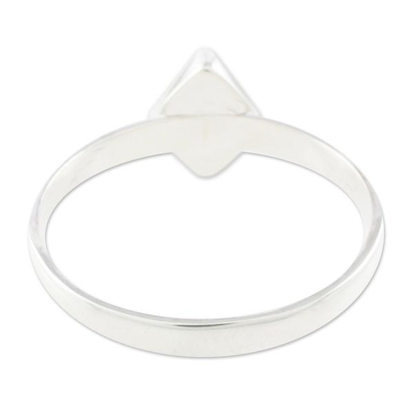 Alternate image for Green Rhombus Jade Single Stone Ring from Guatemala Love Rhombus in Green