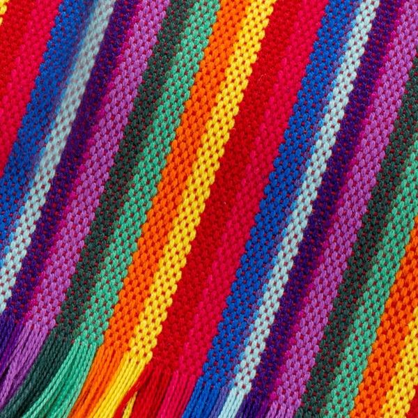 Alternate image for Set of 6 Multicolored Striped Cotton Placemats and Napkins Rainbow Inspiration