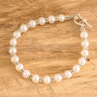Alternate image for Cream Cultured Pearl Beaded Bracelet from Costa Rica Marine Victory