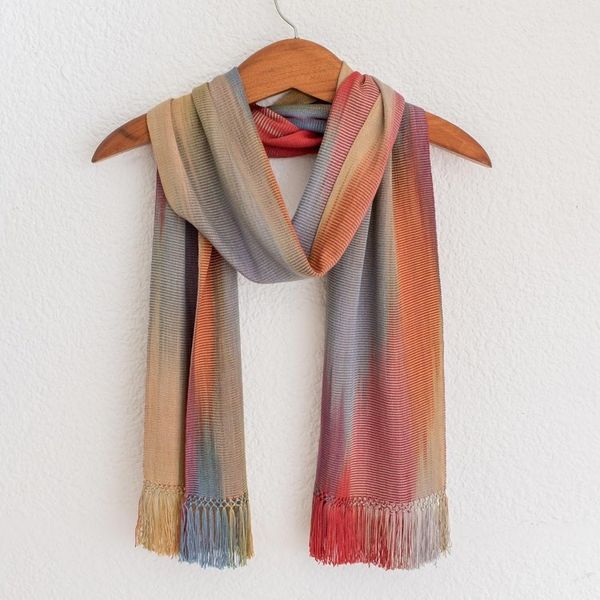 Alternate image for Rayon Scarf Woven by Hand Solola Afternoon